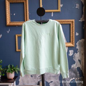 FILA Mint Green Logo Crewneck Sweater
